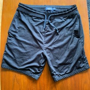 Top Man Black Heavy Mesh shorts with pockets - Size 32-34.